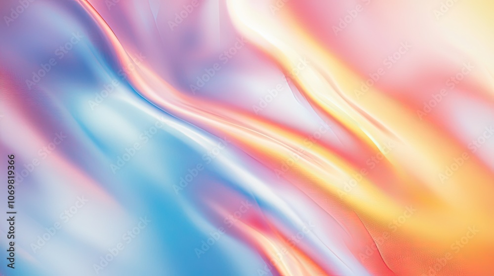 Soft Waves of Colorful Fabric Flowing Smoothly in Abstract Background Soft Waves of Colorful Fabric Flowing Smoothly in Abstract Background