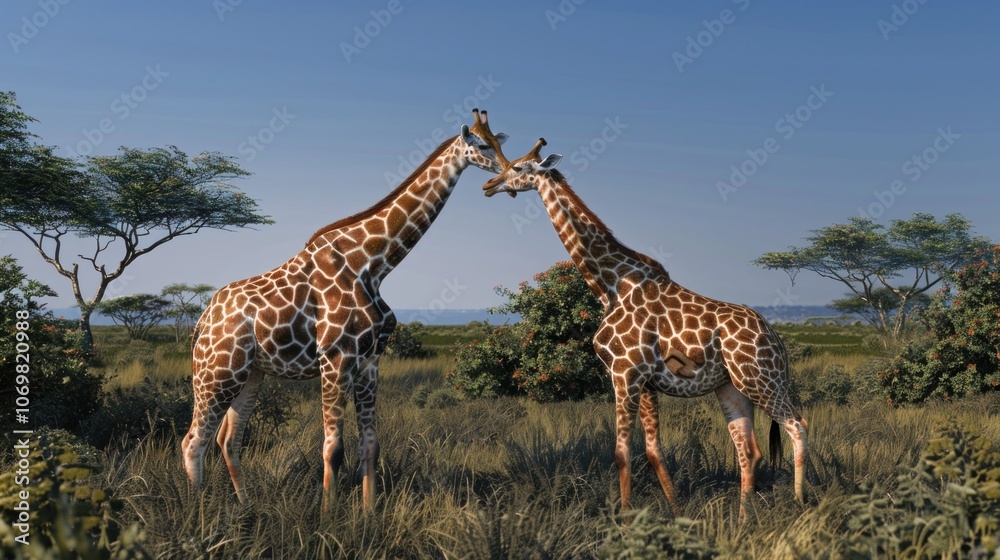 Fototapeta premium Giraffes in the African Savanna