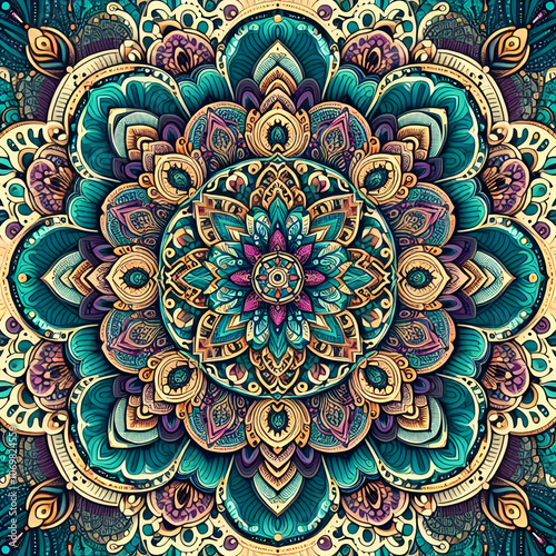 lace pattern on black mandala 