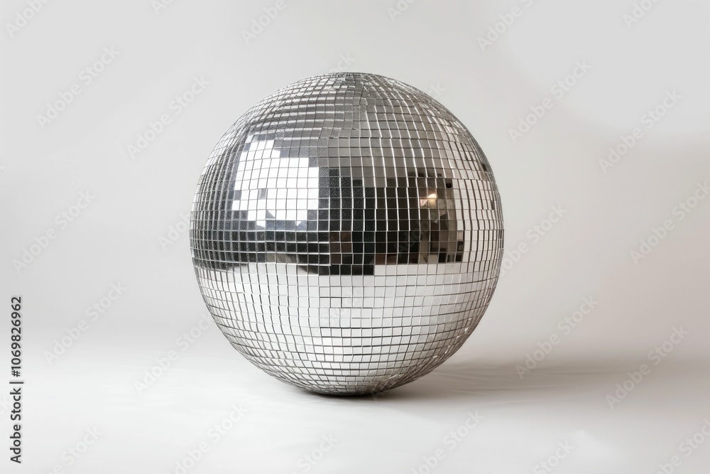 Shiny silver disco ball isolated on white background Shiny silver disco ball isolated on white background
