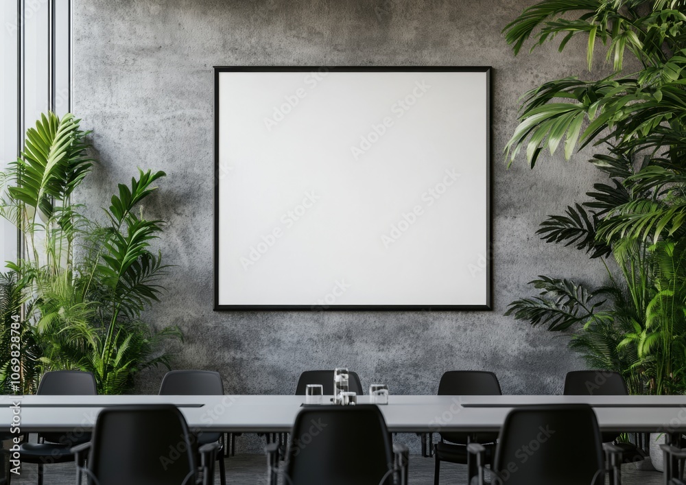 Blank Wall Meeting Room. Blank Wall Meeting Room.