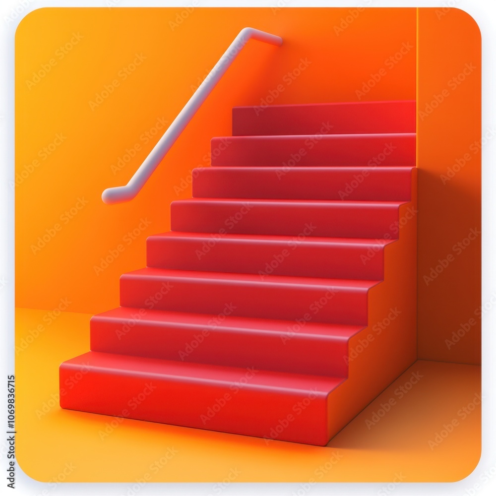Vibrant Staircase: A Bold Architectural Design in Monochrome Vibrant Staircase: A Bold Architectural Design in Monochrome