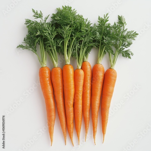 Fresh Carrots with Green Tops