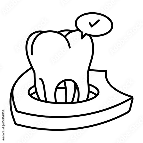 A hand drawn icon of dental insurance 

