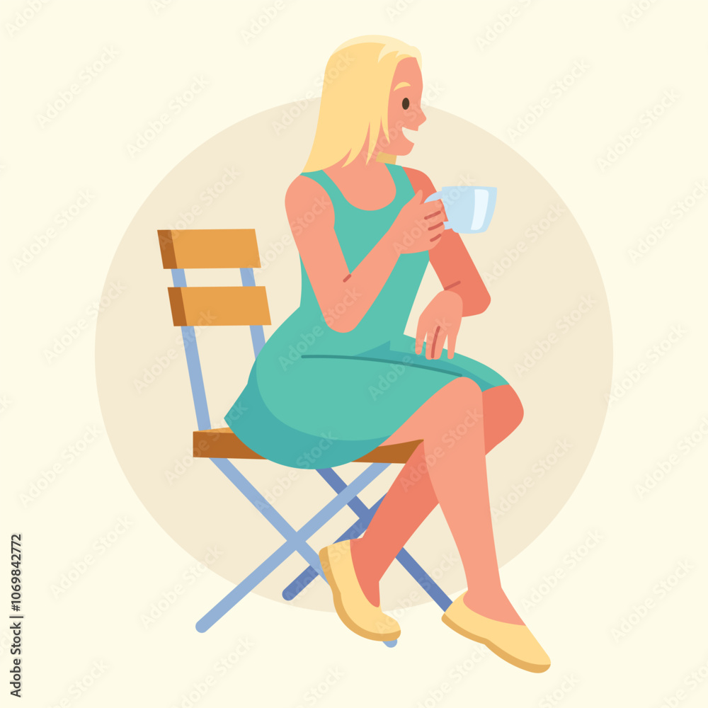 Fototapeta premium Flat Vector Daily Activity Illustration