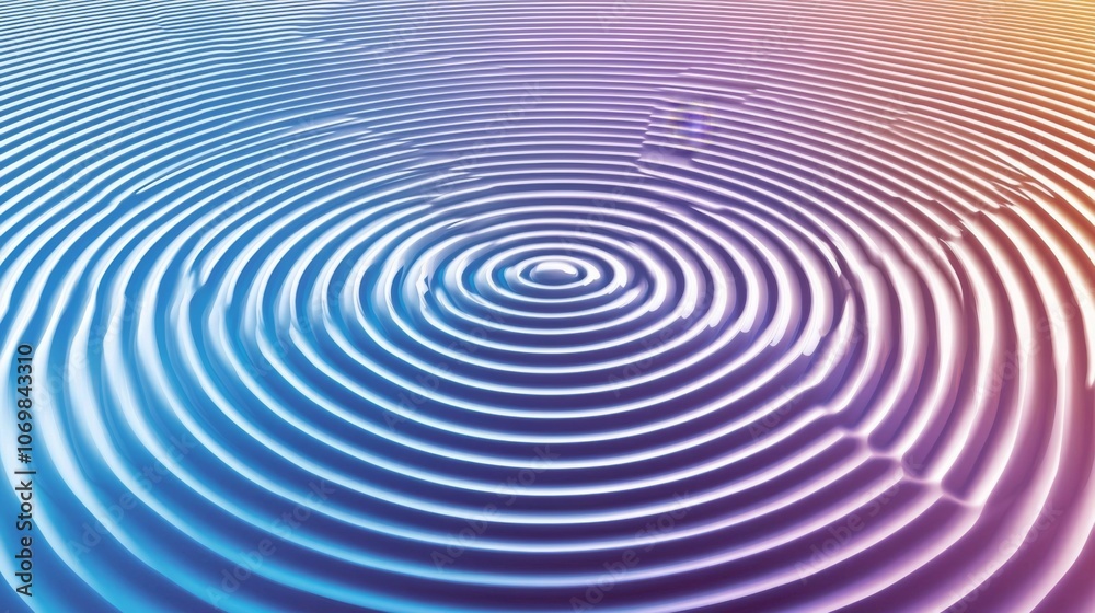 Radiant Retro Gradient Ripple Design