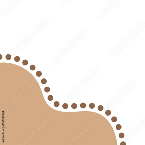 Blob Corner with Dotted Line