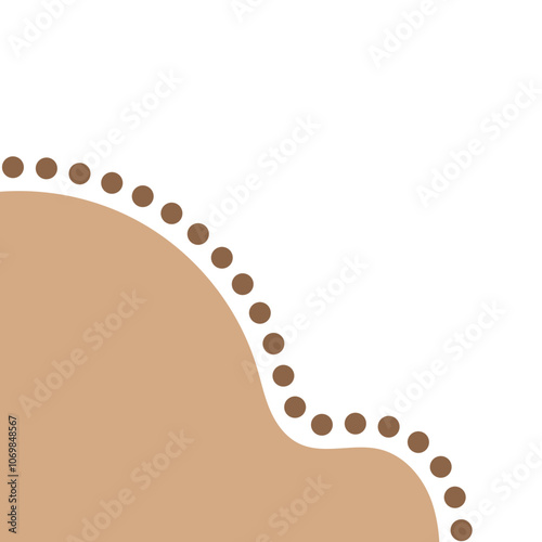 Blob Corner with Dotted Line