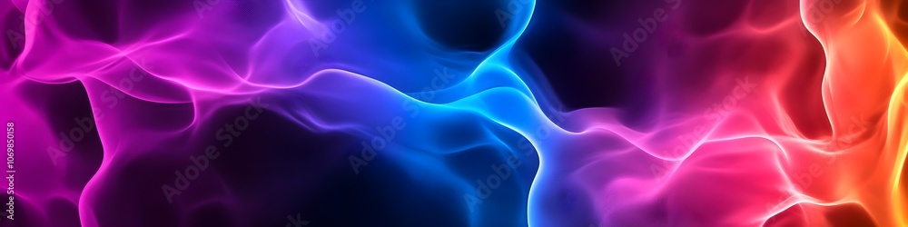 A colorful, abstract image of a rainbow with a purple and orange line A colorful, abstract image of a rainbow with a purple and orange line