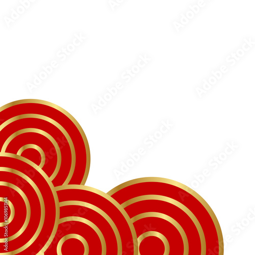 chinese, new, year, cloud, corner, festive, traditional, decoration, oriental, celebration, culture, holiday, art, pattern, border, red, gold, symbol, design, decorative, festival, lucky, style, asian