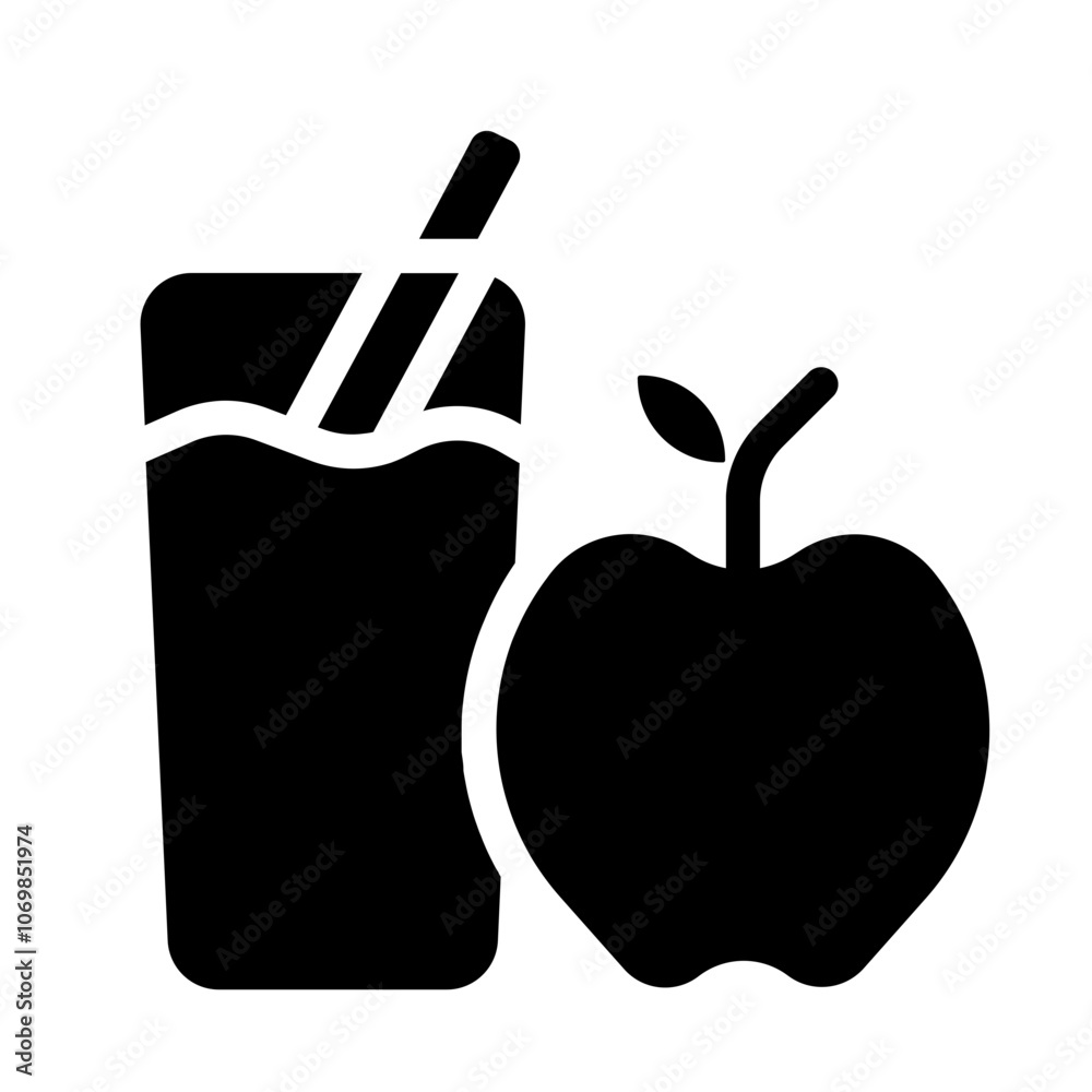 Apple Juice Solid Icon