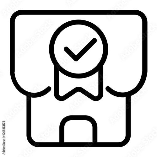 Badge Line Icon