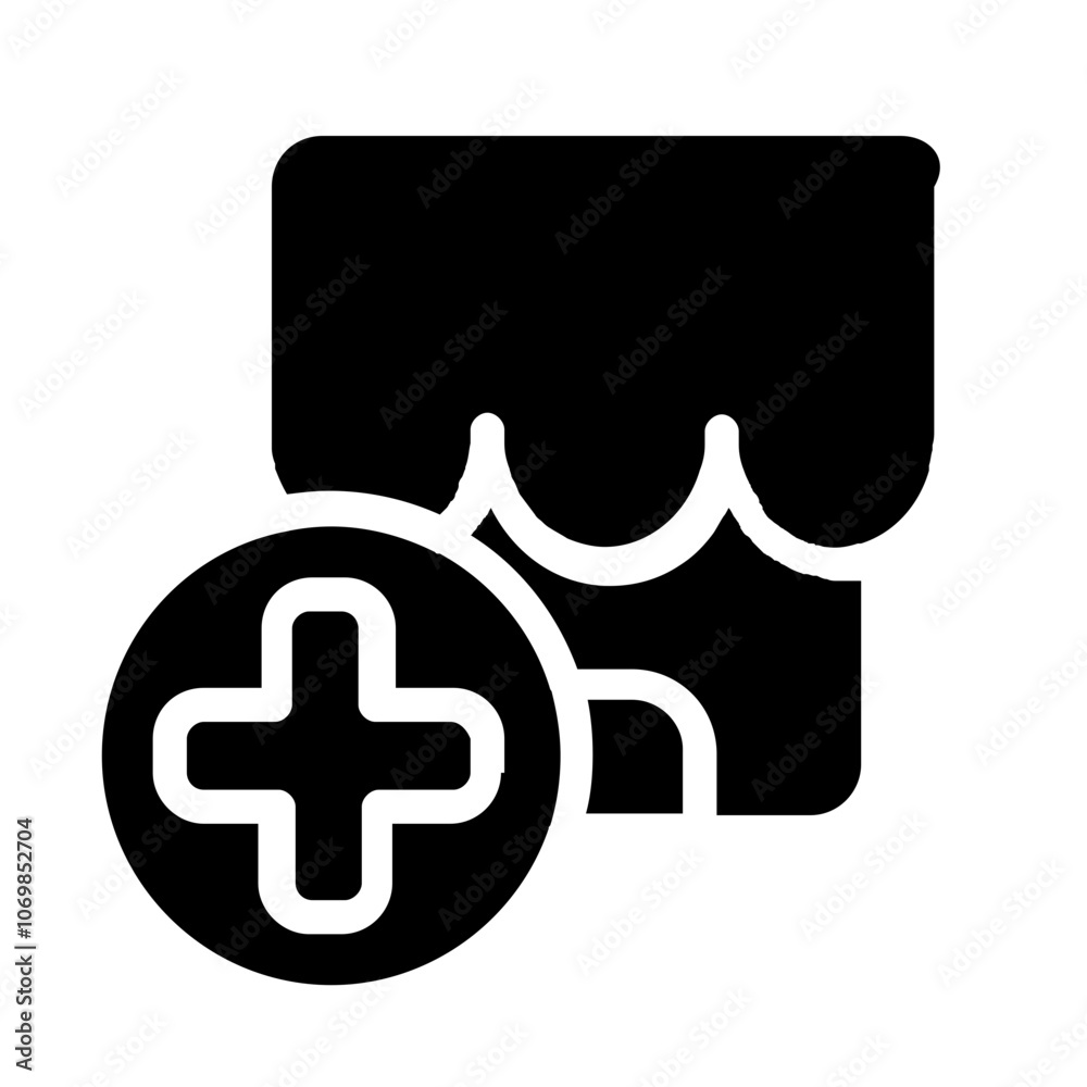 Obraz premium Branch Addition Solid Icon