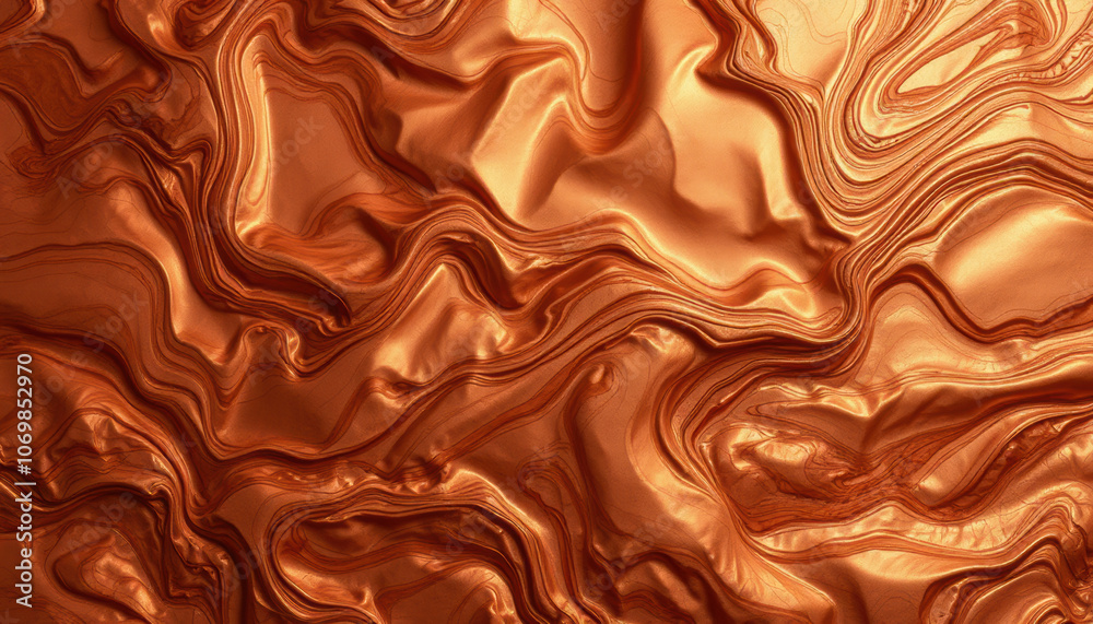stunning liquid copper background with flowing, wavy patterns that evoke sense of warmth and richness. metallic sheen adds depth and texture to visual experience stunning liquid copper background with flowing, wavy patterns that evoke sense of warmth and richness. metallic sheen adds depth and texture to visual experience