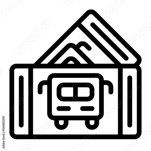 Bus Tickets Line Icon