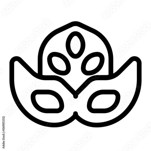 Carnival Mask Line Icon