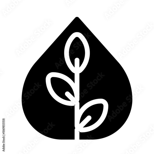 Eco-Friendly with Palm Solid Icon