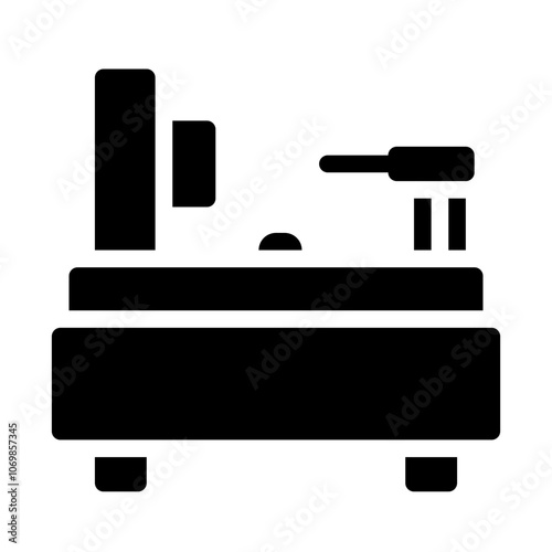 Lathe Machine Solid Icon
