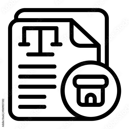 Legal Documents Line Icon