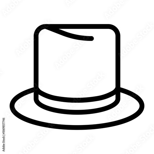 Mafia Fedora Hat Line Icon