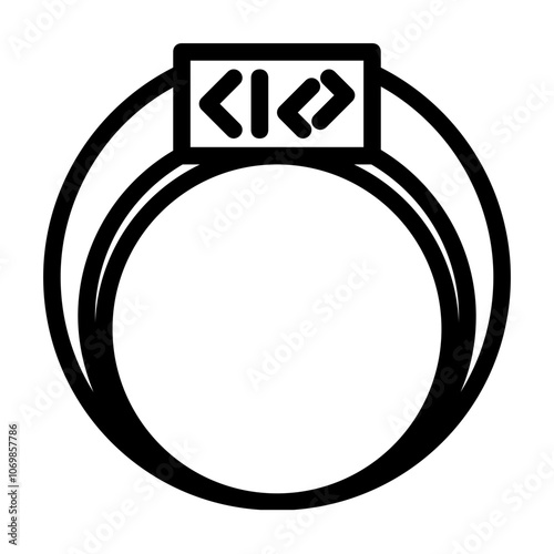 Magic Ring magic rune Line Icon