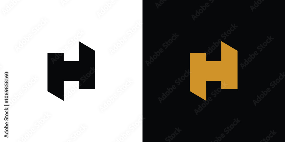 Obraz premium Unique and Bold initial H logo design