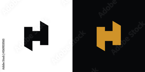Unique and Bold  initial H  logo design