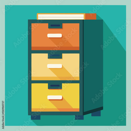 file cabinet vector illustration for office organization and storage solutions
