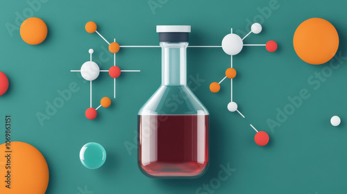 Scientific chart showing the breakdown process of organic peroxides, displayed with a sleek photo