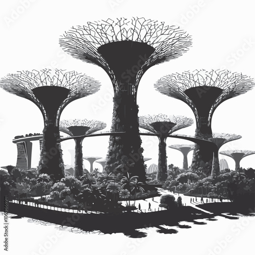 singapore national day illustration