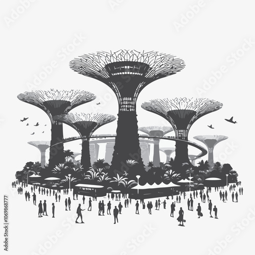 singapore national day illustration