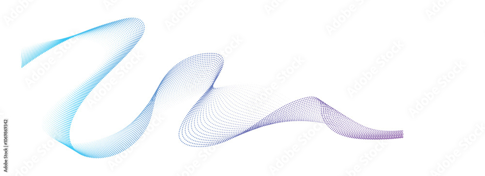 smooth flowing wave dots halftone lines dynamic blue purple pink gradient isolated on transparent background concept of technology, digital, communication, science, music vector illustration smooth flowing wave dots halftone lines dynamic blue purple pink gradient isolated on transparent background concept of technology, digital, communication, science, music vector illustration