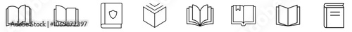 Books Icons - Vector Line Icons. Editable Stroke. Vector Graphic