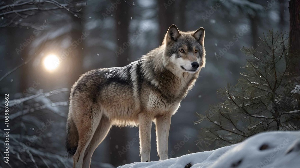 Majestic Wolf in the Wilderness Majestic Wolf in the Wilderness
