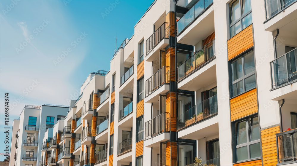 Modern new residential apartment building Modern new residential apartment building