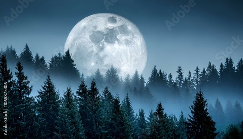 moon over the forest