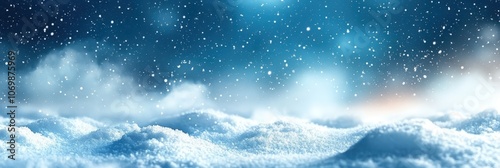 Beautiful Ultrawide Light Snowfall Background