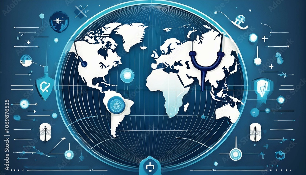 Obraz premium background with globe