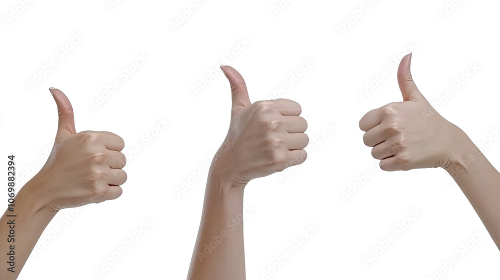 Women's Hands Giving Thumbs up Isolated on a Transparent Background Generative AI Women's Hands Giving Thumbs up Isolated on a Transparent Background Generative AI
