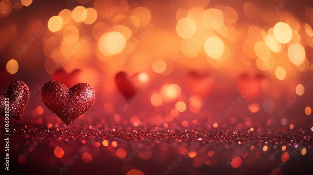 Soft Focus Heart-Shaped Bokeh Lights Over Red Glittering Surface – Ideal for Valentine’s Day, Romantic Events, and Wedding Invitations, Bringing Warmth, Passion, and Elegance to Your Designs Soft Focus Heart-Shaped Bokeh Lights Over Red Glittering Surface – Ideal for Valentine’s Day, Romantic Events, and Wedding Invitations, Bringing Warmth, Passion, and Elegance to Your Designs