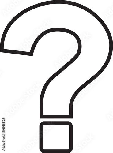 question mark on white background