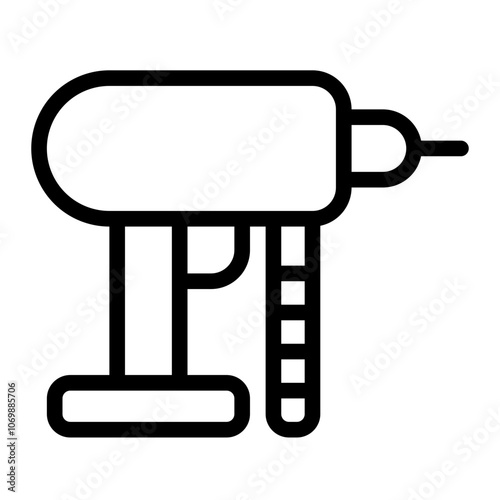 Nail Gun Line Icon