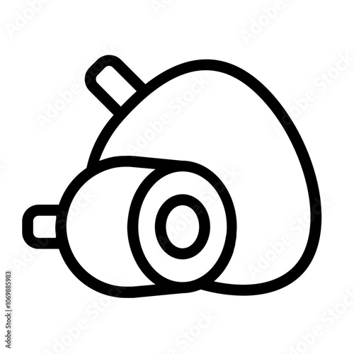 Palm Kernel Split Line Icon