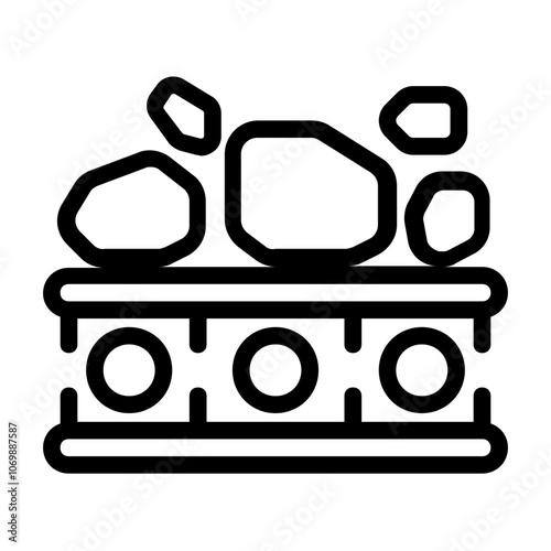 Stone Conveyors Line Icon