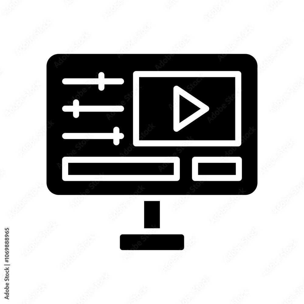 Fototapeta premium Video Editing Icon