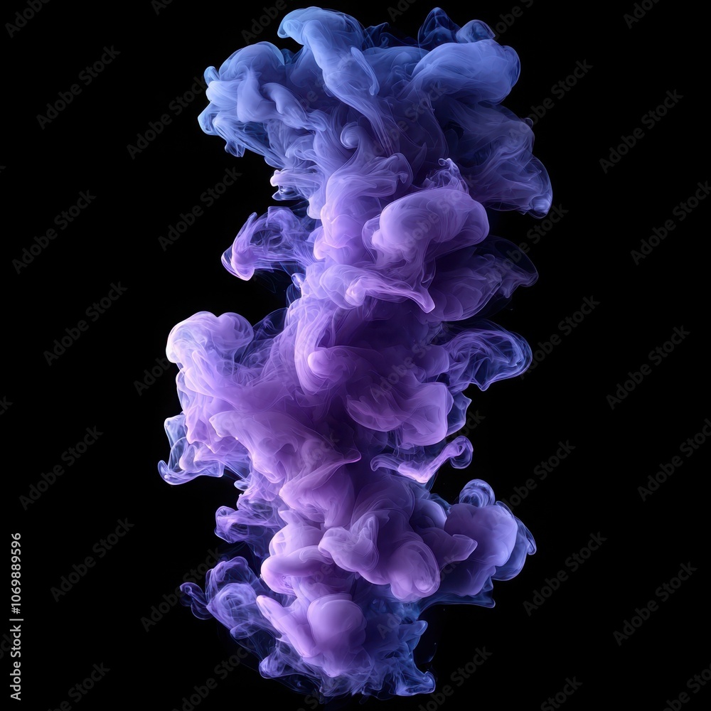 Create stunning visuals with isolated ink drop in water effect against dark gradient background Create stunning visuals with isolated ink drop in water effect against dark gradient background
