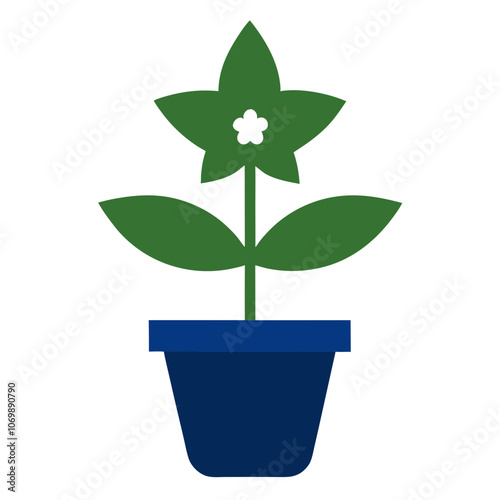 Medicinal Peppermint Flower Vector.