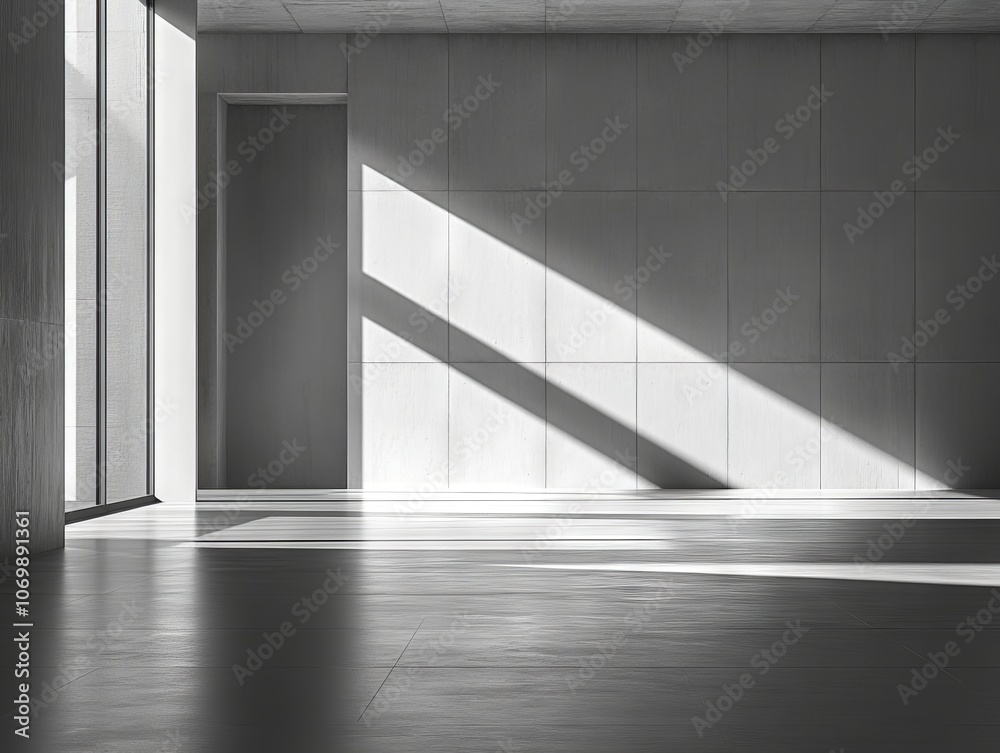 Soft Grey Concrete Room with Depth and Sophistication