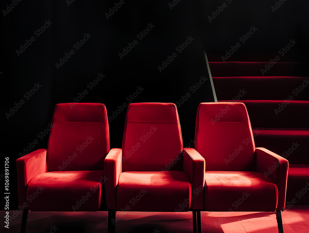 Obraz premium Red cinema chair