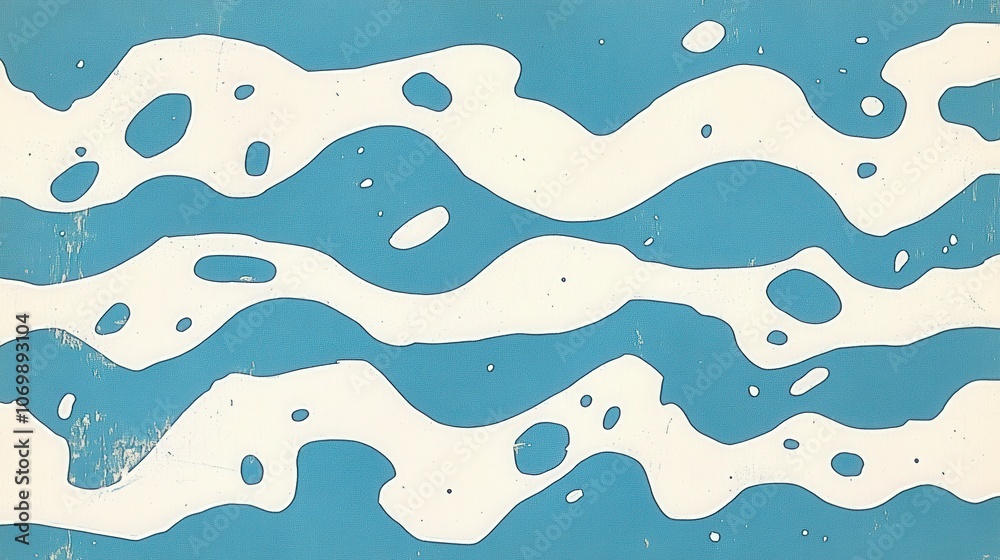 Abstract Blue and White Waves Abstract Blue and White Waves
